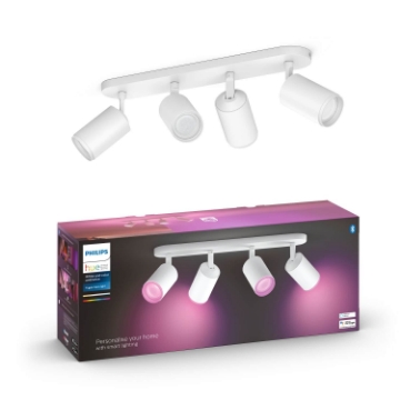 Philips Hue Spot alb Fugato BT 4x5.7W White and Color Ambiance