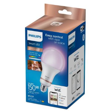 Imagine Bec LED Philips Smart E27 A80 18.5W 2452lm Full Color