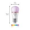 Bec LED Philips Smart E27 P45 4.9W 470lm Full Color