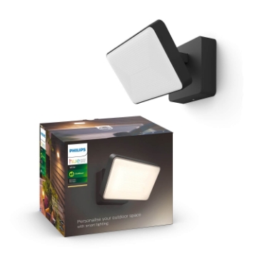 Aplica exterior Philips Hue Welcome Black 20.5W lumina calda