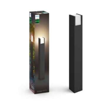 Stalp negru exterior Philips Hue Fuzo 9W lumina calda