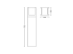 Stalp negru exterior Philips Hue Fuzo 9W lumina calda