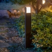 Stalp negru exterior Philips Hue Fuzo 9W lumina calda