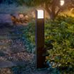 Stalp negru exterior Philips Hue Fuzo 9W lumina calda