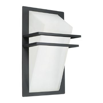 Aplica exterior Eglo Park Anthracite 83433 sticla satinata alba