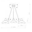 Lustra dormitor Nowodvorski Techno Black-White 9142 otel negru