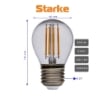Bec LED Starke Vintage 6W P45 E27 600LM lumina calda ST00728