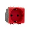Priza modulara schuko Gewiss Chorus standard german 2 module 16A 2P+E rosie GW10251