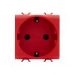 Priza modulara schuko Gewiss Chorus standard german 2 module 16A 2P+E rosie GW10251