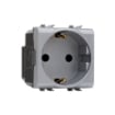 Priza modulara schuko Gewiss Chorus standard german 2 module 16A 2P+E titan GW14241