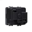 Priza modulara schuko Gewiss Chorus standard german 2 module 16A 2P+E titan GW14241