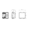 Intrerupator modular cap scara 2 module 16A Gewiss Chorus negru GW12071