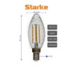 Bec LED Starke Vintage 6W BW35 E14 600LM lumina calda ST00732