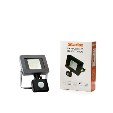 Proiector LED Starke cu senzor miscare 10W IP44 850LM lumina rece ST00594
