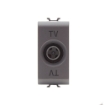Priza modulara TV directa Gewiss Chorus 1 modul titan 0DB conector tata GW14361