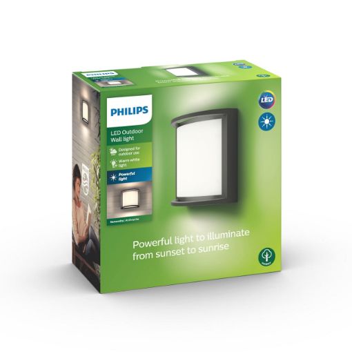 Aplica LED exterior antracit Philips Samondra 12W 1200lm lumina calda PC02209