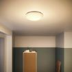 Plafoniera LED alba Philips Suede 12W lumina calda PC02225