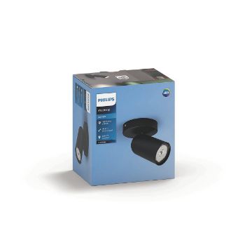 Plafoniera spot neagra Philips Pongee 5.5W GU10 PC02234