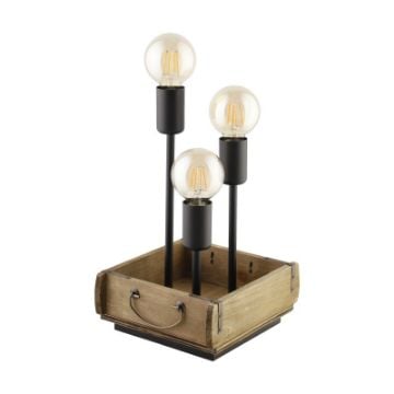 Veioza dormitor Eglo Wootton Black-Brown 43594