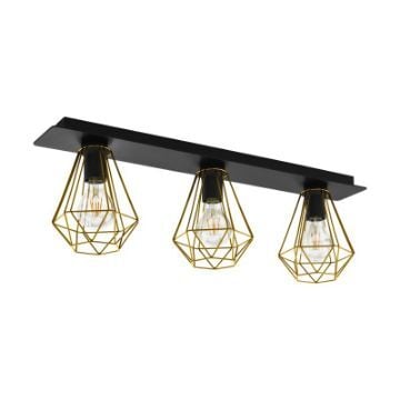 Plafoniera living Eglo Tarbes 2 Black-Brass 43655