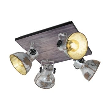 Plafoniera dormitor Eglo Barnstaple Black-Silver 49653