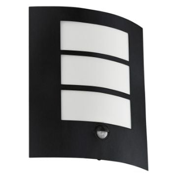 Aplica exterior Eglo City Black-White senzor miscare 99568