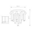 Plafoniera dormitor Nowodvorski Stalactite Black 8355 otel negru