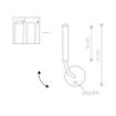 Aplica dormitor Nowodvorski Stalactite Black 8351 otel negru