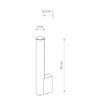 Aplica LED baie Nowodvorski Ice Tube S Chrome 8121 otel crom