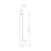Aplica LED baie Nowodvorski Ice Tube M Chrome 8122 otel crom