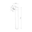 Stalp exterior Nowodvorski Tubings Black 8158 aluminiu negru