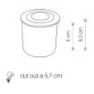 Spot LED exterior Nowodvorski Circlet Black 8163 aluminiu negru