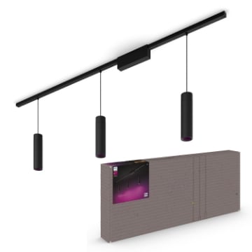Philips Hue Perifo Ceiling starter kit si lustra BT Black 15.6W White and Color Ambiance