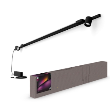 Philips Hue Perifo Wall starter kit aplica si tub Hue Gradient BT Black 39.9W White and Color Ambiance