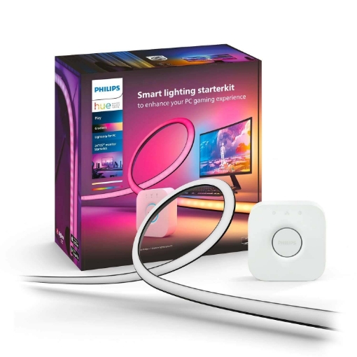 Starter Kit banda LED Smart Philips Hue Play Gradient PC 24-27 inch White and Color Ambiance