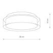 Plafoniera LED Nowodvorski Pan M Chrome 8174 otel crom