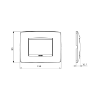 Rama decorativa Gewiss Chorus One 3 module Ivoire GW16103TI