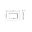 Rama decorativa Gewiss Chorus One 4 module Ivoire GW16104TI