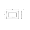 Rama decorativa Gewiss Chorus One 4 module Ivoire GW16104TI