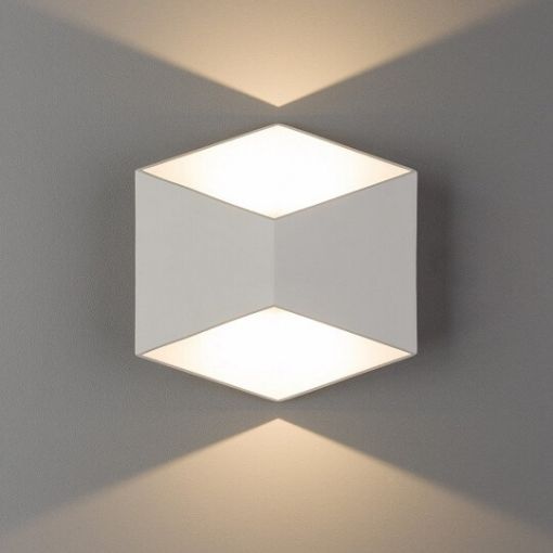 Aplica LED exterior Nowodvorski Triangles White 8143 aluminiu alb