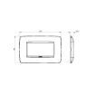 Rama decorativa Gewiss Chorus One 4 module Bluemarin GW16104VB