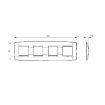 Rama decorativa Gewiss Chorus One International 8 module Alb GW16128TB