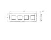 Rama decorativa Gewiss Chorus One International 8 module Ivoire GW16128TI