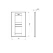 Rama decorativa Gewiss Chorus Geo International 4 module alba GW16424TB