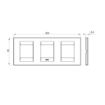 Rama decorativa Gewiss Chorus Geo International 6 module Ivoire GW16426TI