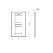 Rama decorativa Gewiss Chorus Geo International 4 module Canepa GW16424TC