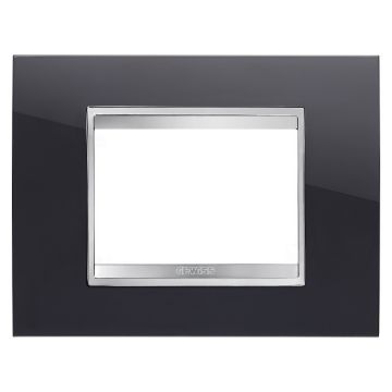 Rama decorativa Gewiss Chorus Lux 3 module Negru GW16203TN