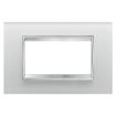 Rama decorativa Gewiss Chorus Lux 4 module Gri Sticla GW16204CG