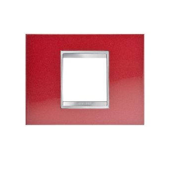Rama decorativa Gewiss Chorus Lux 2 module Metal Rosu Glamour GW16202MR