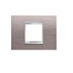 Rama decorativa Gewiss Chorus Lux 2 module Aluminiu texturat GW16202MS